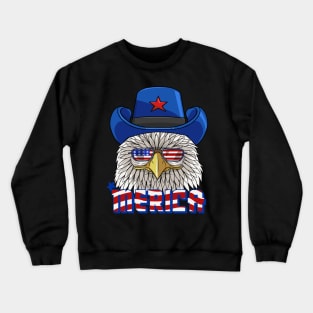 Merica Bald Eagle 4th Of July Crewneck Sweatshirt